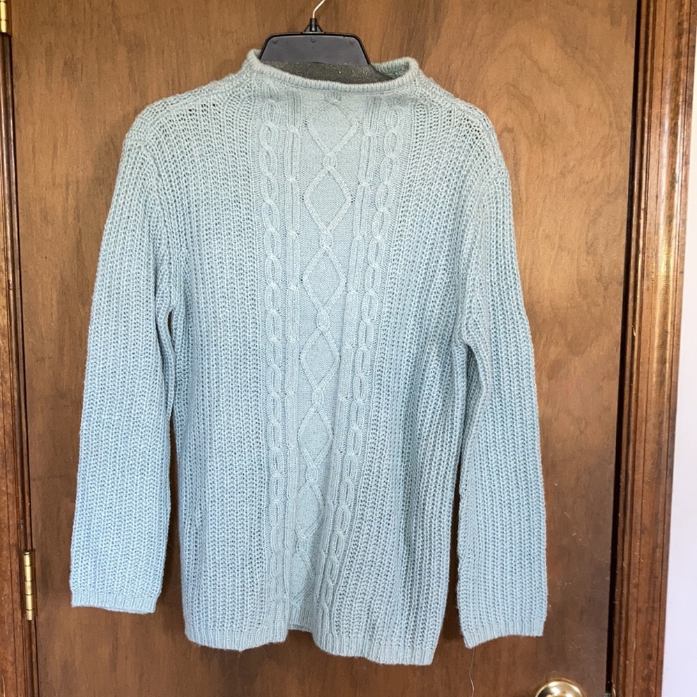 Y2K Vintage pastel blue pullover sweater 6% wool 5% mohair - Picture 12 of 17